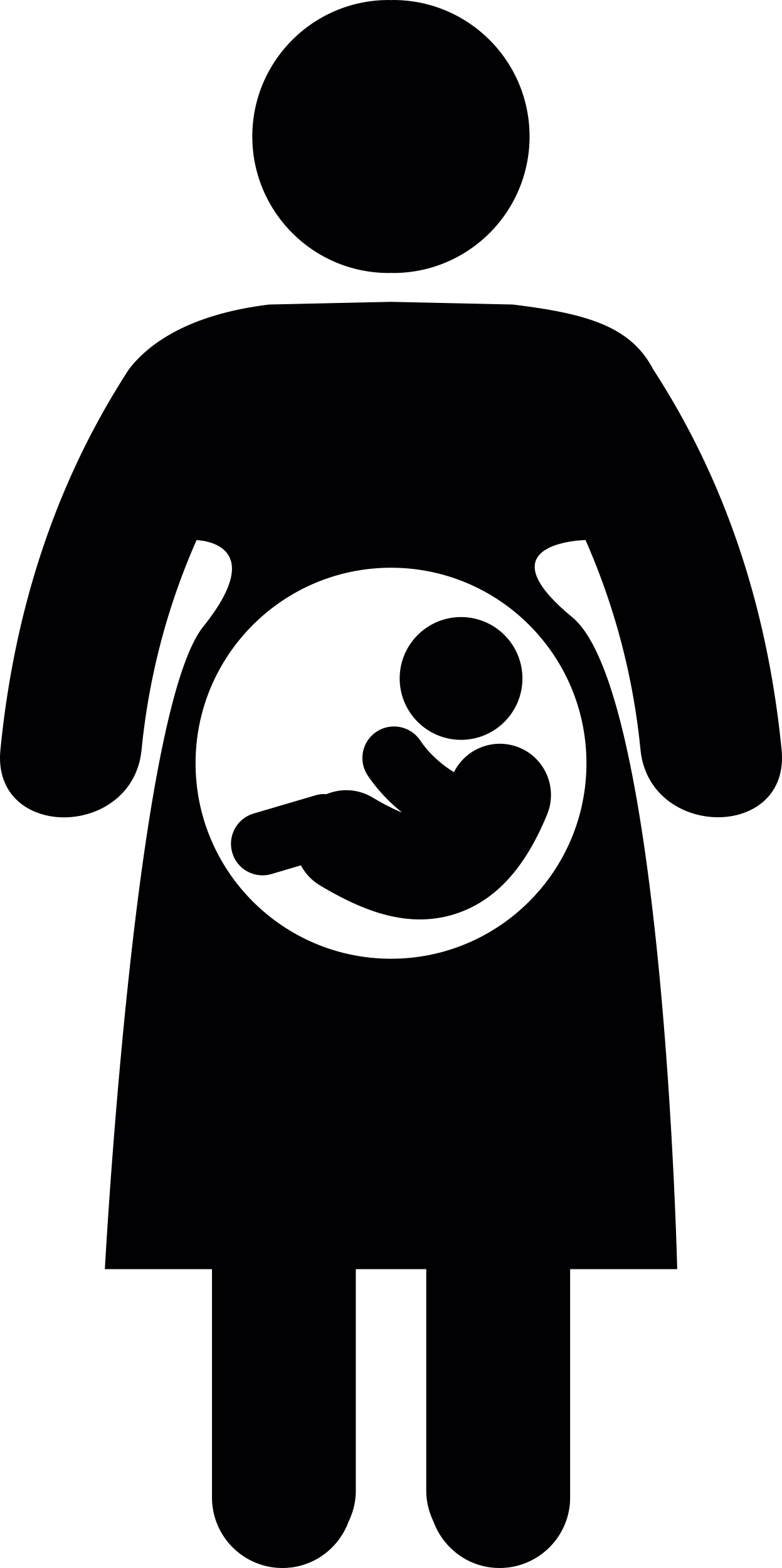 Pregnant Woman And Fetus Outline Svg Vector Free Vectors
